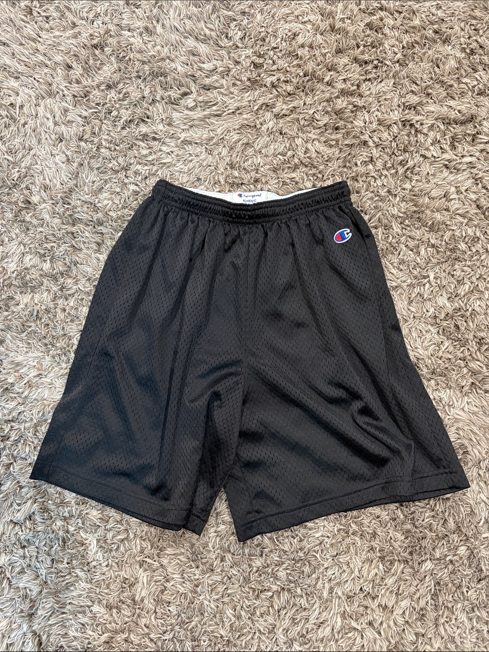 Champion Youth Black Mesh Athletic Shorts